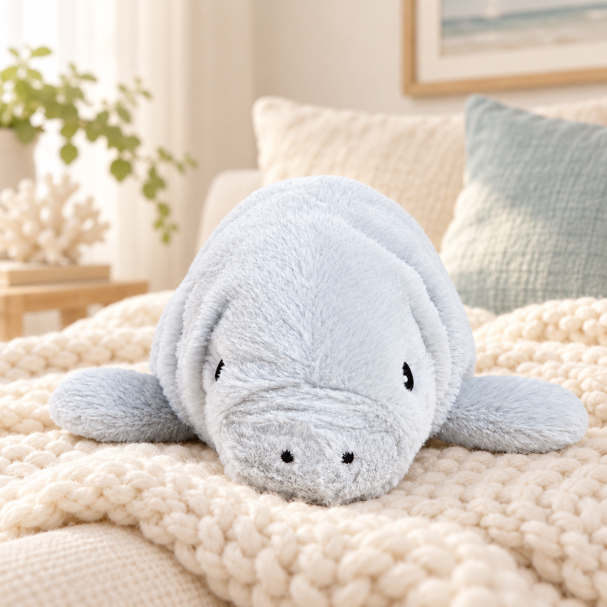 Warmies® Junior Manatee | 9" Microwavable Lavender Plush