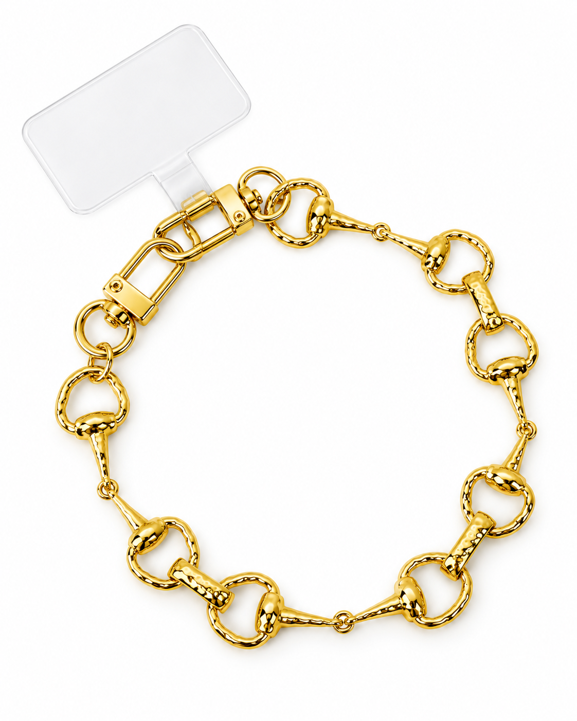 Golden Equestrian Horse Bit Phone Wrist Lanyard