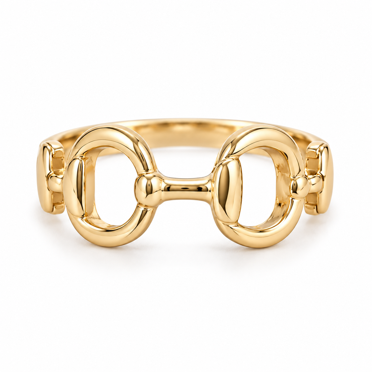 Golden Horsebit Equestrian Ring | Size 7
