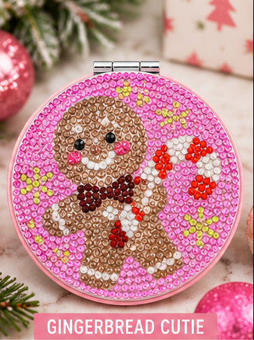Christmas Sparkle Rhinestone Compact Mirrors | 4 Festive Designs