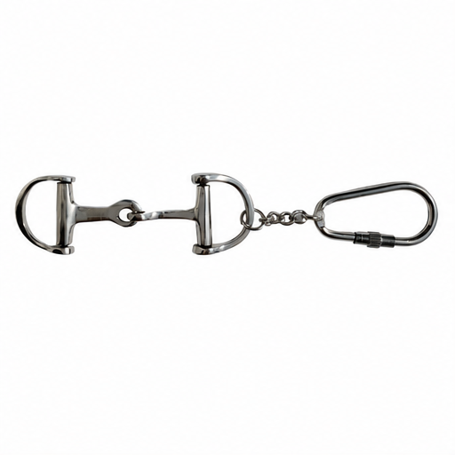 Huntley Equestrian Silver D-Bit Horse Bit Keychain