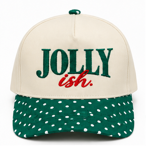Jollyish Polka Dot Christmas Snapback Hat