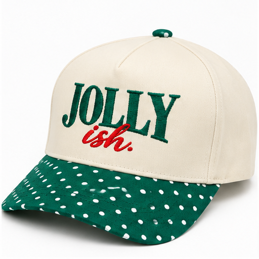 Jollyish Polka Dot Christmas Snapback Hat