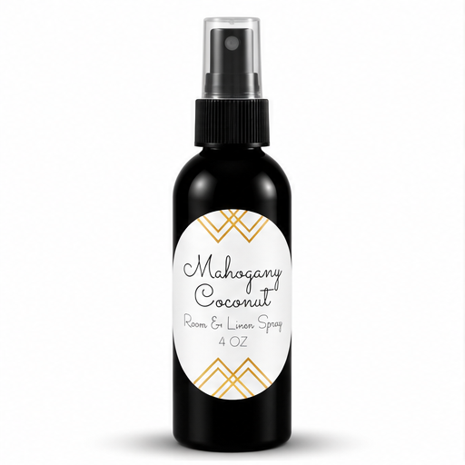 Mahogany Coconut Room & Linen Spray | Warm Wood & Creamy Coconut – 4 oz