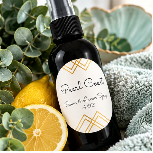 Pearl Coast Room & Linen Spray | Fresh Coastal Eucalyptus Scent – 4 oz