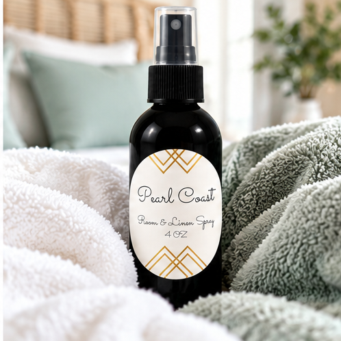 Pearl Coast Room & Linen Spray | Fresh Coastal Eucalyptus Scent – 4 oz