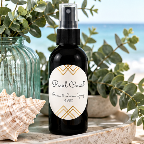 Pearl Coast Room & Linen Spray | Fresh Coastal Eucalyptus Scent – 4 oz