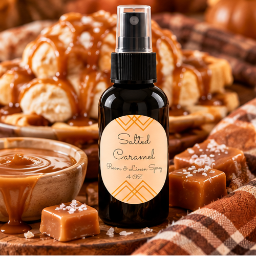 Salted Caramel Room & Linen Spray | Double-Scented 4 oz