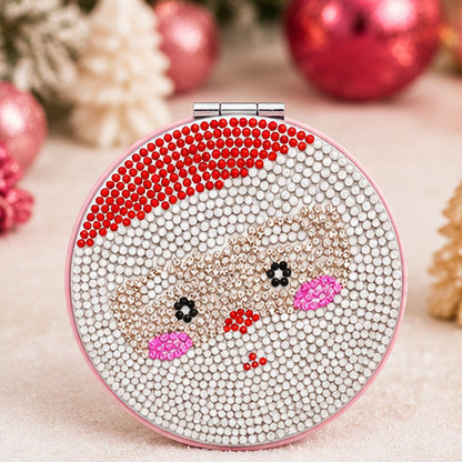 Christmas Sparkle Rhinestone Compact Mirrors | 4 Festive Designs