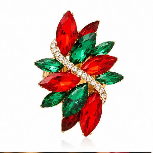 Holiday Radiance Marquise Crystal Statement Stretch Ring