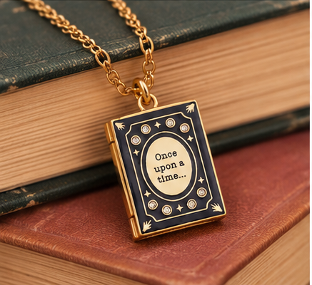 Once Upon a Time Book Locket Necklace | A Reader Lives a Thousand Lives