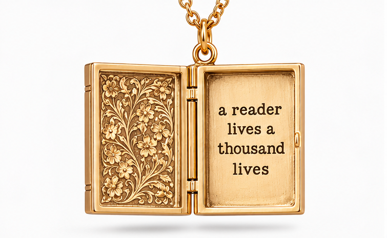 Once Upon a Time Book Locket Necklace | A Reader Lives a Thousand Lives