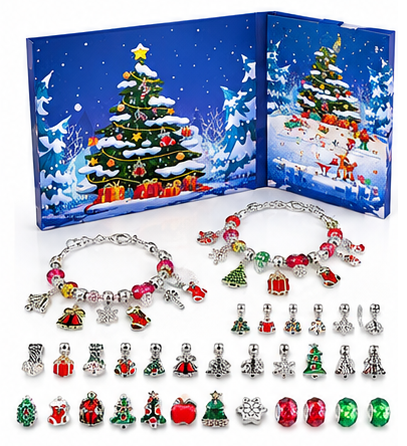 24-Day Christmas Charm Bracelet Advent Calendar | DIY Jewelry Kit