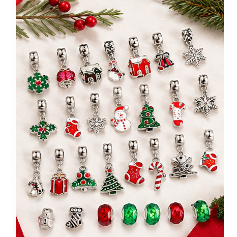 24-Day Christmas Charm Bracelet Advent Calendar | DIY Jewelry Kit