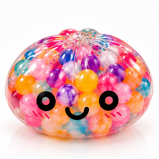 Happy Dumpling Acrylic Water-Filled Squishy | Collectible Sensory Fidget Toy