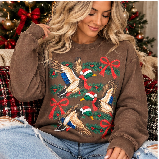 Ducks and Holly Tee/Long Sleeve