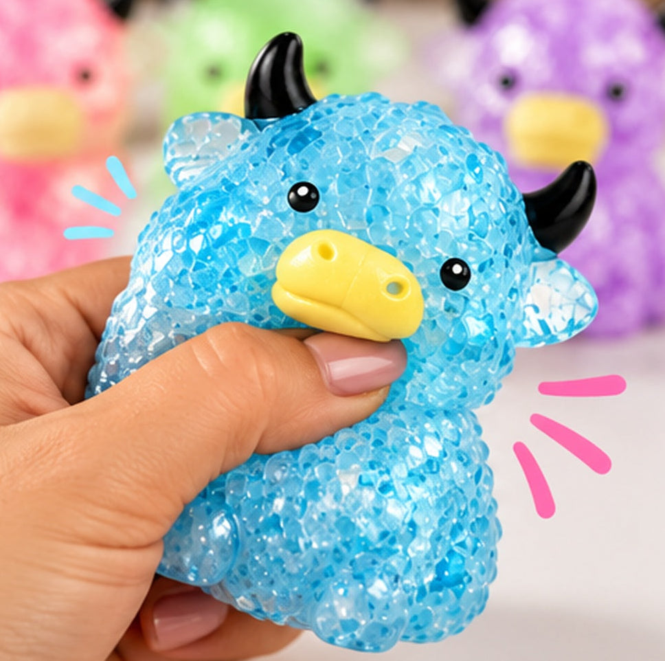 Mystery Glitter Highland Cow Squishy | Surprise Fidget Toy