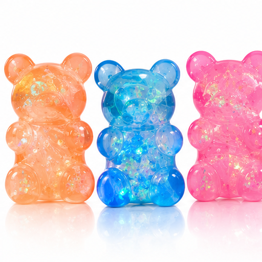 Light-Up Gummy Bear Squishy Fidget Toy | Glowing Sensory Fun