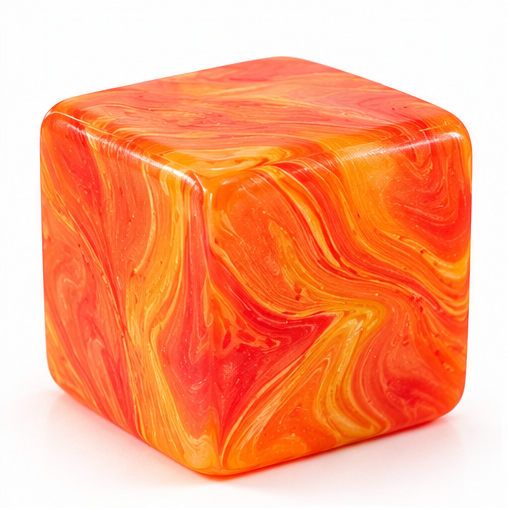 Marbled Cube Squeeze Ball | Super Solid Squish Fidget Toy