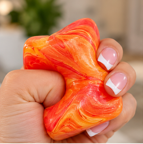 Marbled Cube Squeeze Ball | Super Solid Squish Fidget Toy