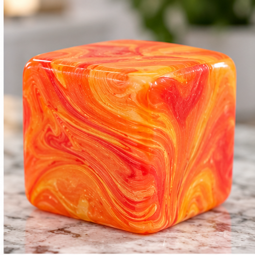 Marbled Cube Squeeze Ball | Super Solid Squish Fidget Toy