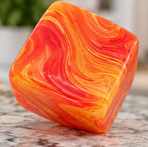 Marbled Cube Squeeze Ball | Super Solid Squish Fidget Toy