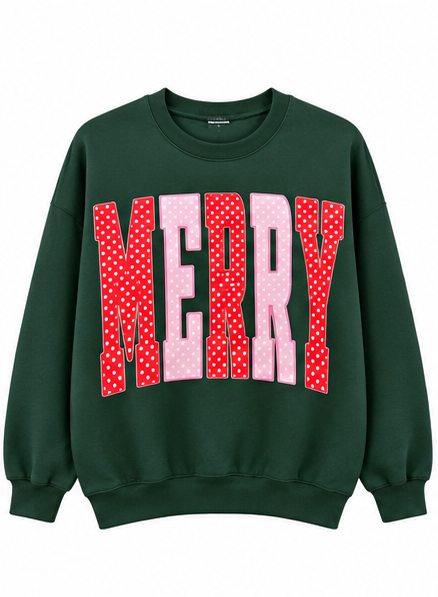 Merry Polka Dots Christmas Sweatshirt
