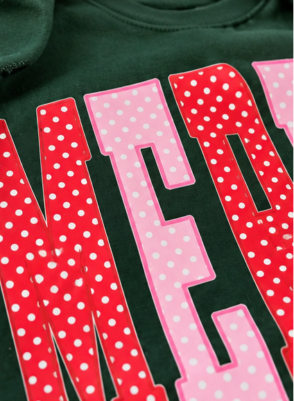 Merry Polka Dots Christmas Sweatshirt