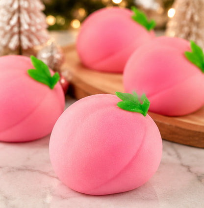 Peach Crunchy Squishy Toy | Stretchy ASMR Stress Ball