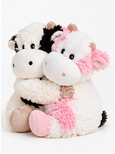 Warmies® Double Cow Hugs | 9" Microwavable Lavender Plush Duo