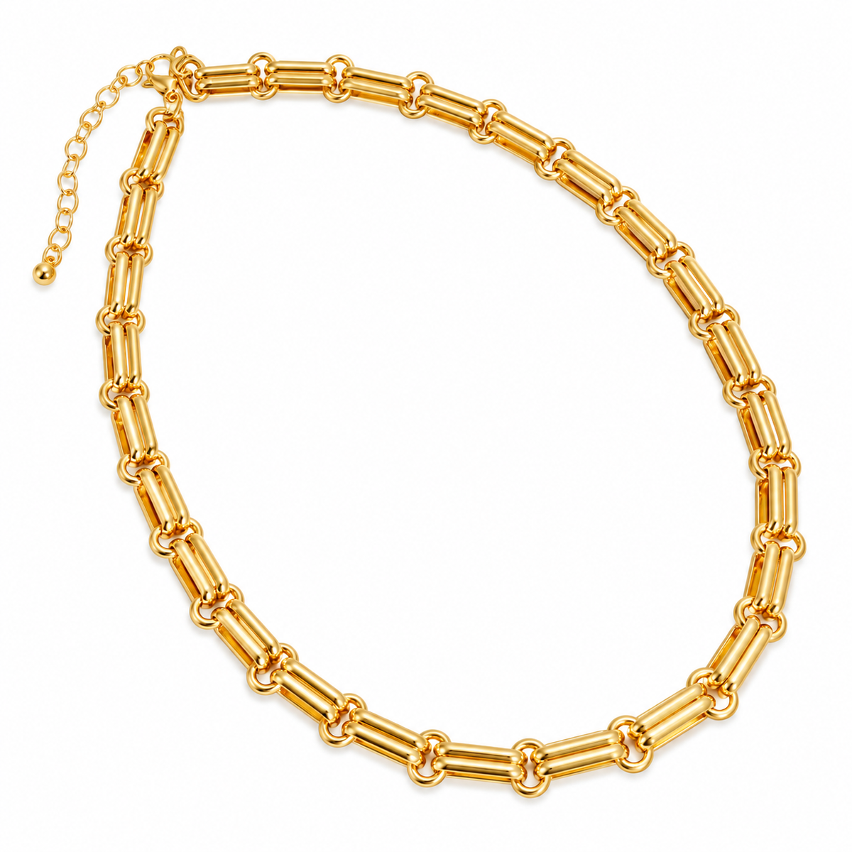 Golden Double-Link Chain Necklace
