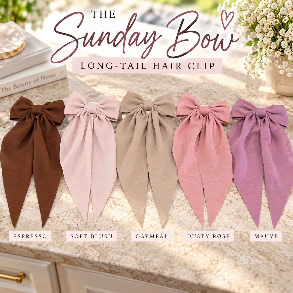 The Sunday Bow Long-Tail Hair Clip
