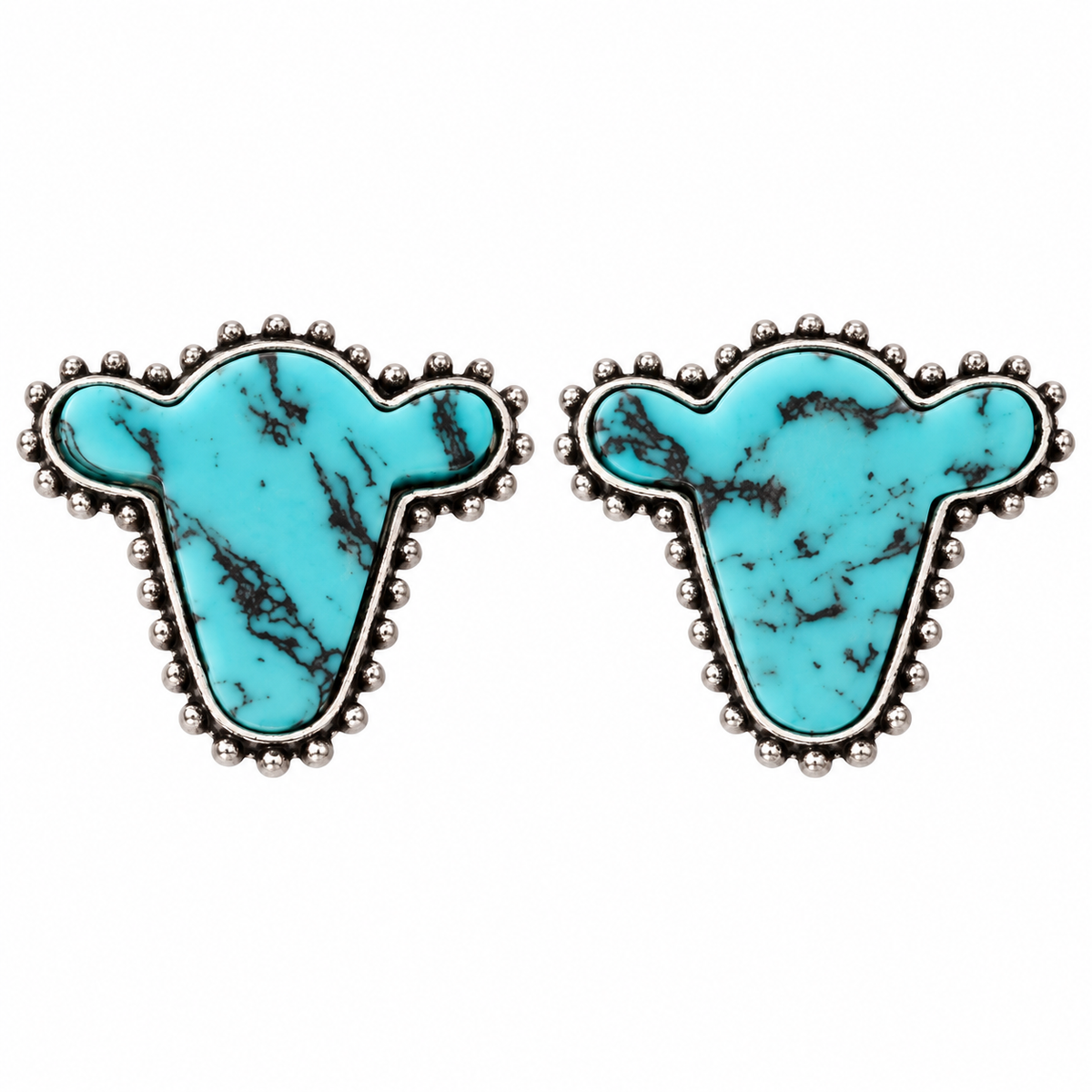 Three of a Kind Cow Head Stud Set