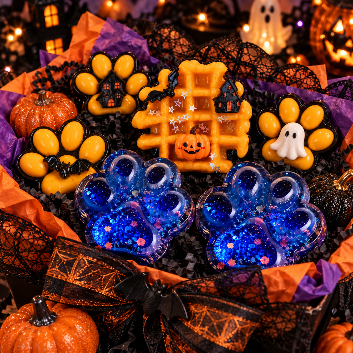 Spooky Season Squishies | Halloween Waffles & Creepy Paw Prints