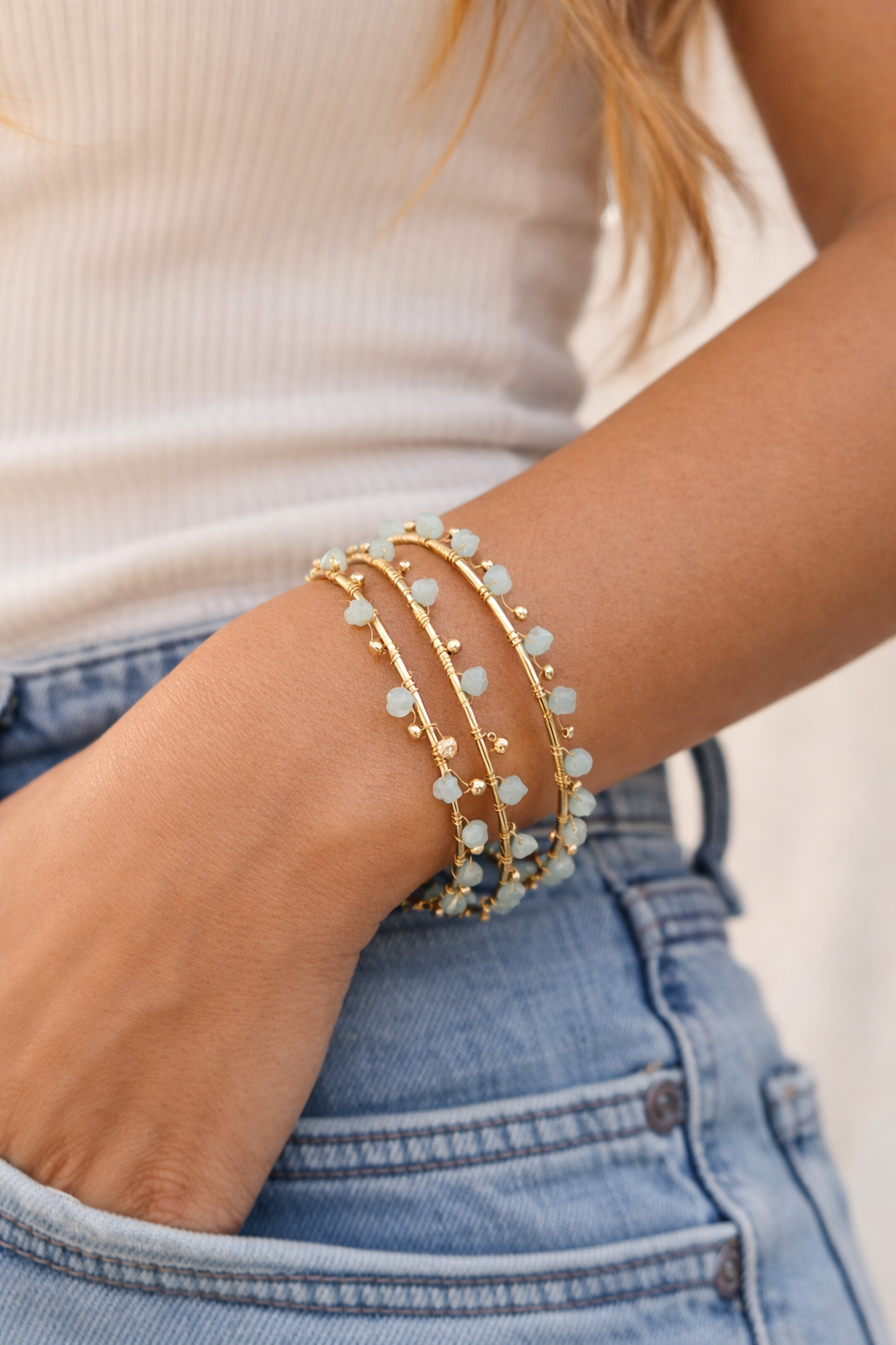Coastal Charm Stack Bangles (Set of 3)