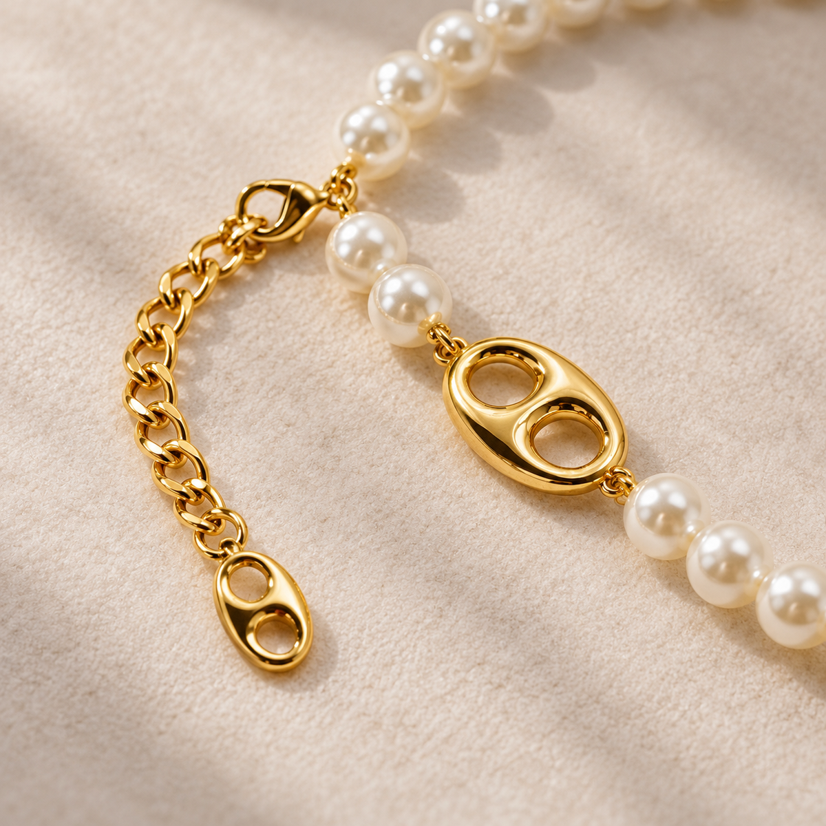 Golden Reins Pearl Necklace