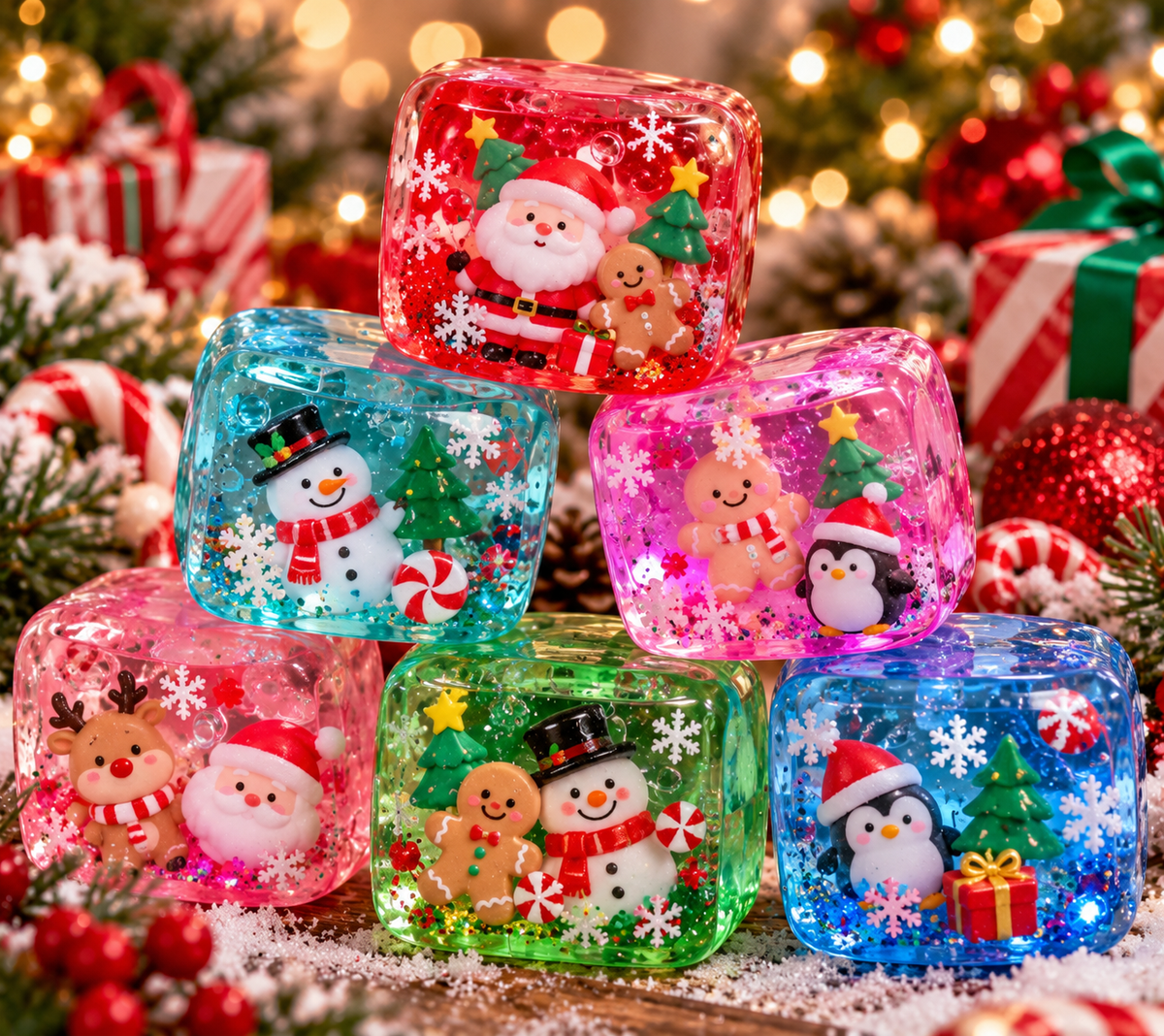 Christmas Mystery Squish Cube