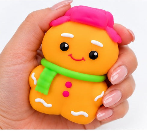 Gingerbread Cutie Christmas Squishy Toy – Assorted Colors
