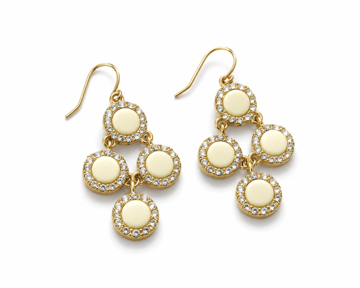 Champagne Glow Drop Earrings