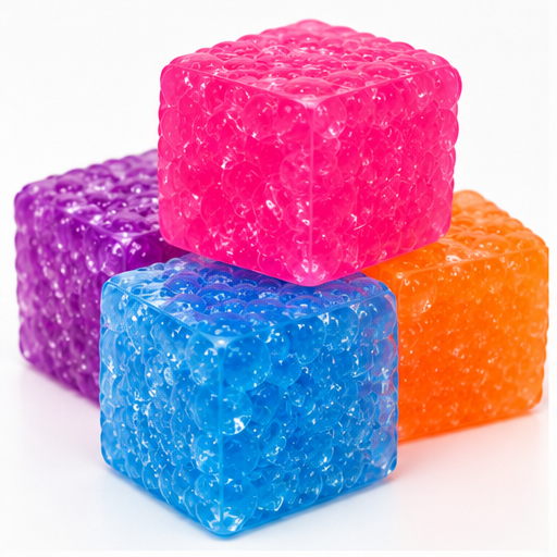 Super Solid Cube Squeeze Ball – Colorful Squishy Stress Toy