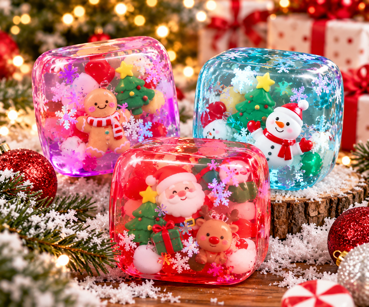 Christmas Mystery Squish Cube