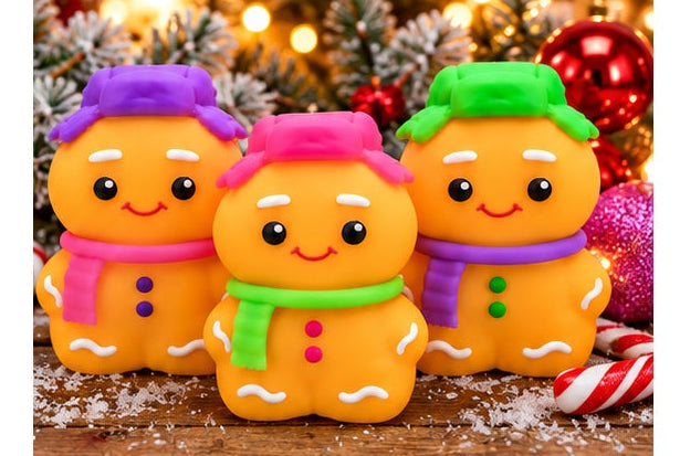 Gingerbread Cutie Christmas Squishy Toy – Assorted Colors