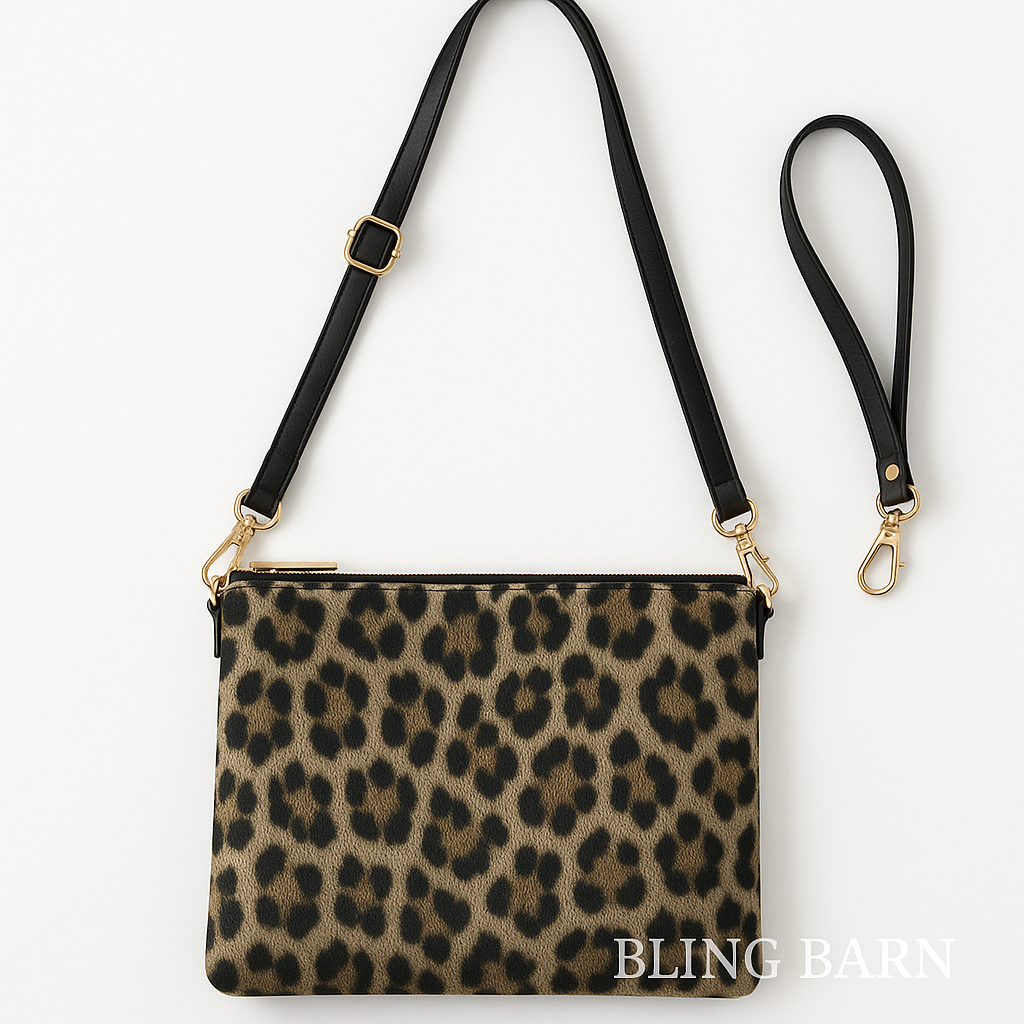 Wild Luxe Leopard Crossbody + Wristlet