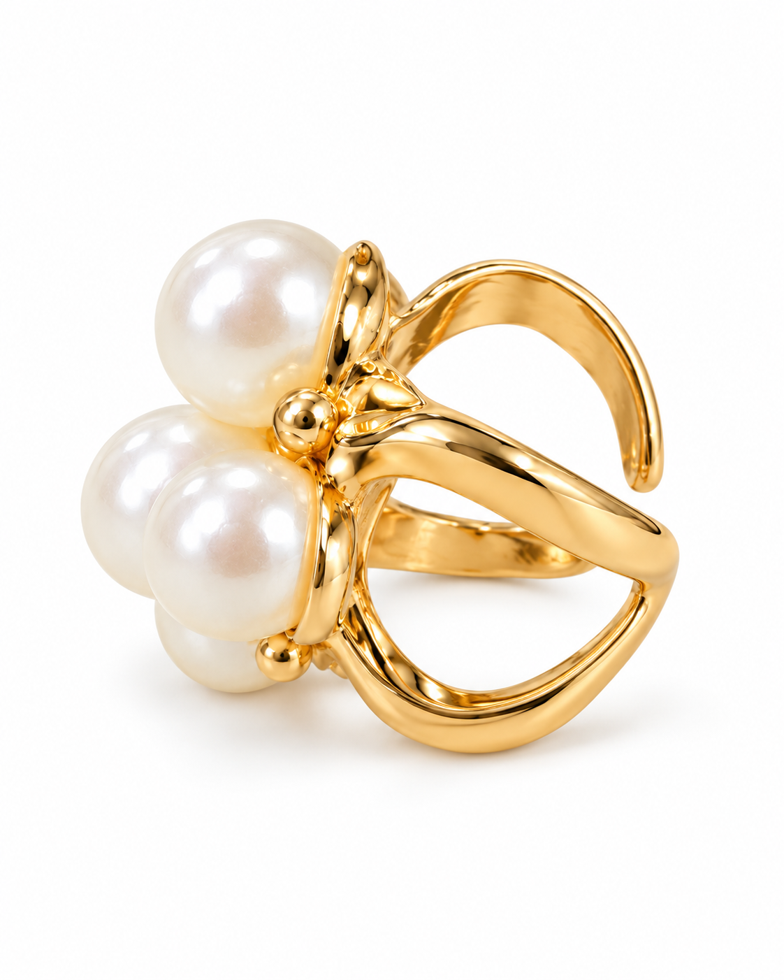 Pearl Society Adjustable Cuff Ring