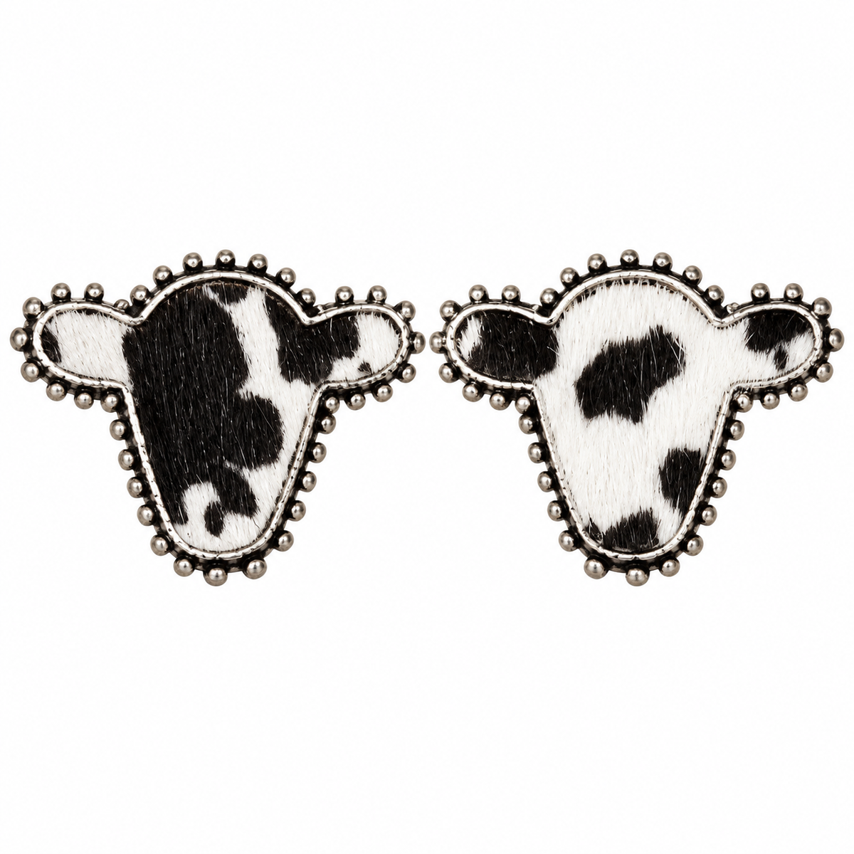 Three of a Kind Cow Head Stud Set
