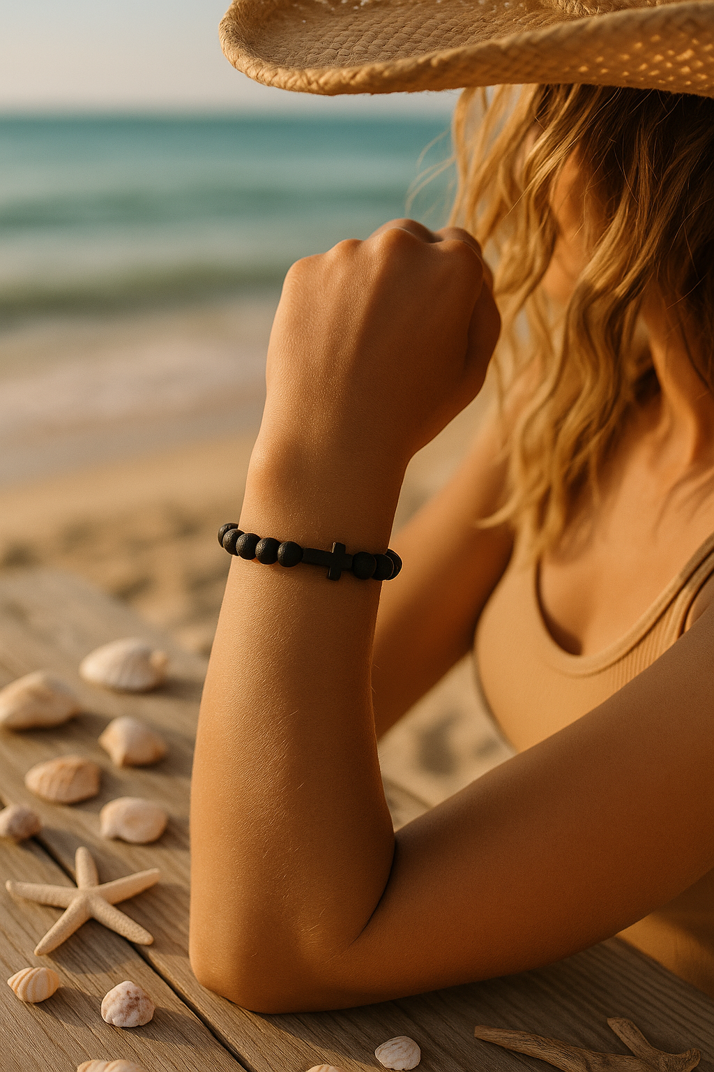 Unisex Lava Bead Pull Tie Bracelet - The Bling Barn western fashion jewelry