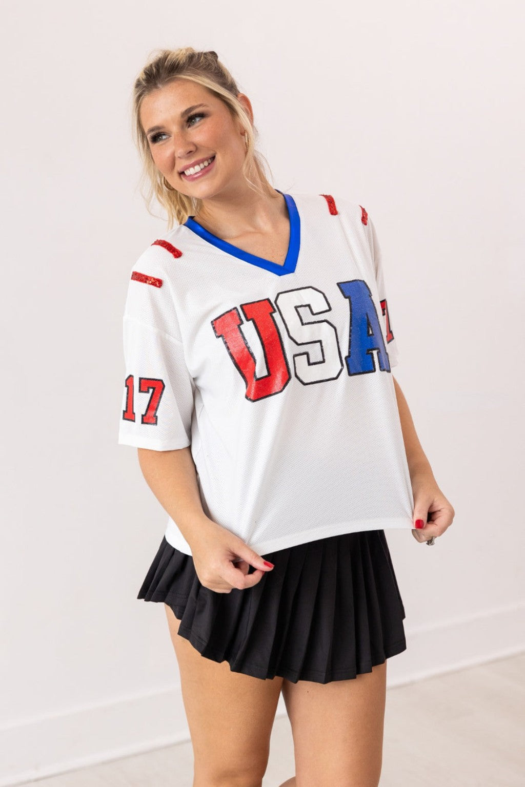 Stars & Stripes USA Vintage Crop Tee