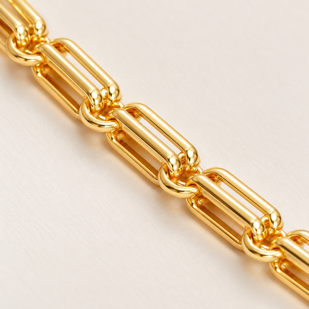 Golden Double-Link Chain Necklace