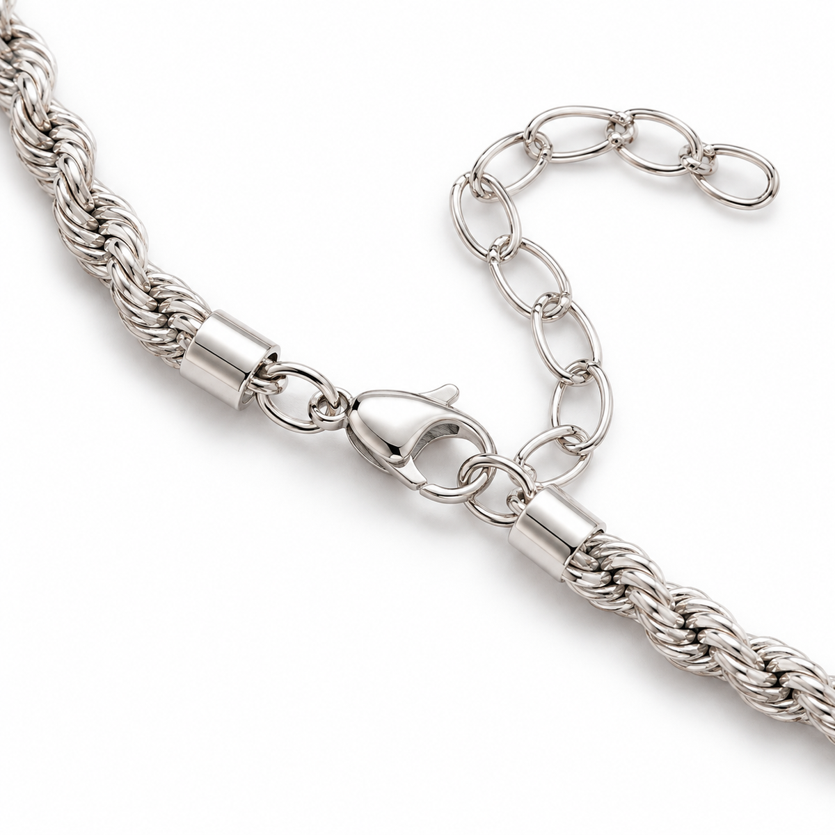 Silver Hour Layered Necklace | Clear Stone Pendant