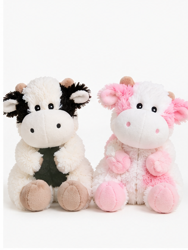 Warmies® Double Cow Hugs | 9" Microwavable Lavender Plush Duo